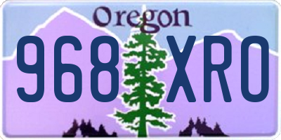 OR license plate 968XRO
