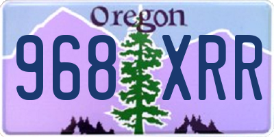 OR license plate 968XRR