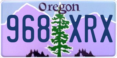 OR license plate 968XRX