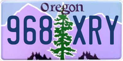 OR license plate 968XRY