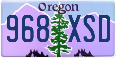 OR license plate 968XSD