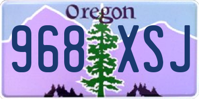 OR license plate 968XSJ
