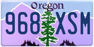 OR license plate 968XSM