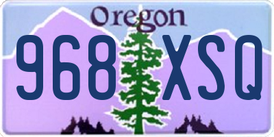 OR license plate 968XSQ
