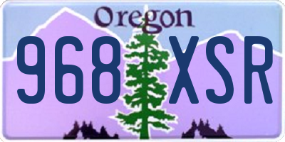 OR license plate 968XSR