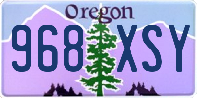 OR license plate 968XSY