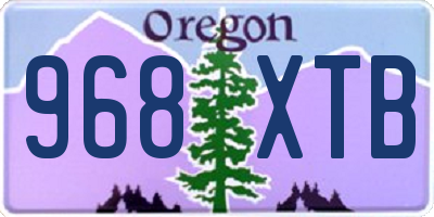OR license plate 968XTB