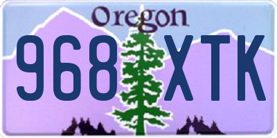 OR license plate 968XTK