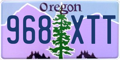 OR license plate 968XTT