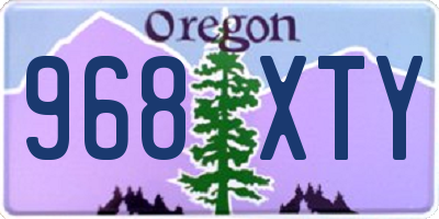 OR license plate 968XTY