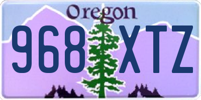 OR license plate 968XTZ