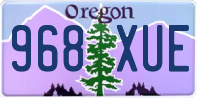 OR license plate 968XUE