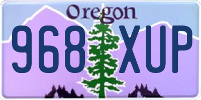 OR license plate 968XUP