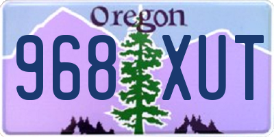 OR license plate 968XUT