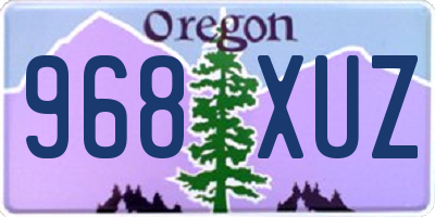 OR license plate 968XUZ