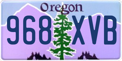 OR license plate 968XVB