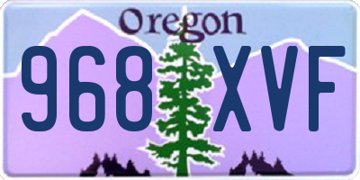 OR license plate 968XVF