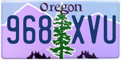 OR license plate 968XVU