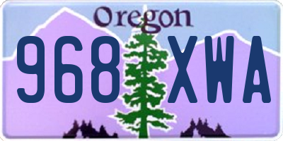 OR license plate 968XWA