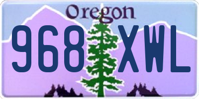 OR license plate 968XWL