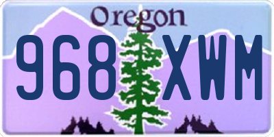 OR license plate 968XWM
