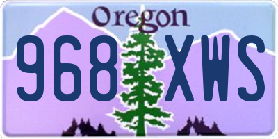 OR license plate 968XWS