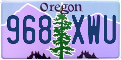 OR license plate 968XWU