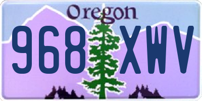 OR license plate 968XWV