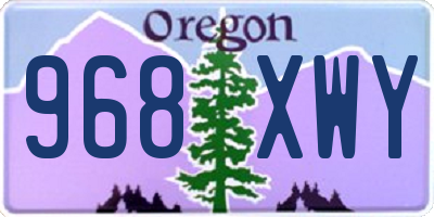 OR license plate 968XWY