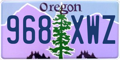 OR license plate 968XWZ
