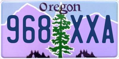 OR license plate 968XXA