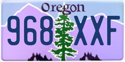 OR license plate 968XXF