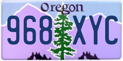 OR license plate 968XYC