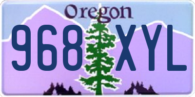 OR license plate 968XYL