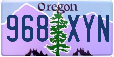 OR license plate 968XYN