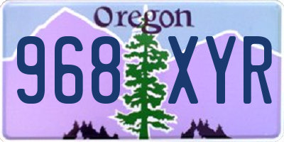 OR license plate 968XYR