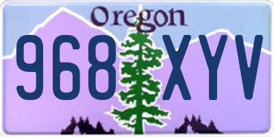 OR license plate 968XYV