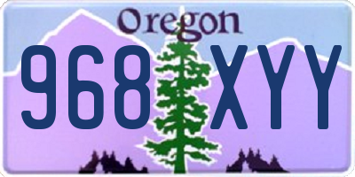 OR license plate 968XYY