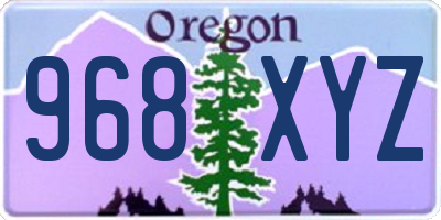 OR license plate 968XYZ