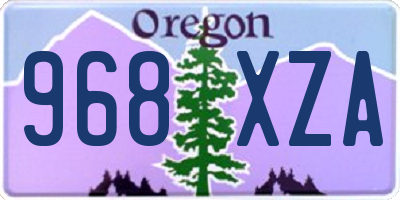 OR license plate 968XZA