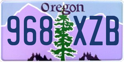 OR license plate 968XZB