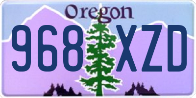 OR license plate 968XZD