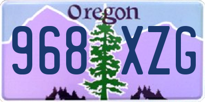 OR license plate 968XZG