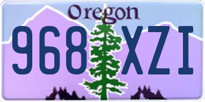 OR license plate 968XZI