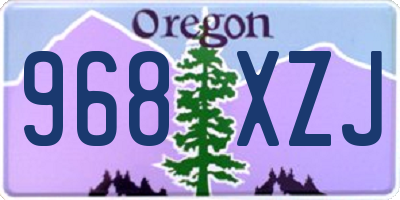 OR license plate 968XZJ