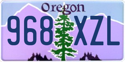 OR license plate 968XZL