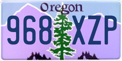 OR license plate 968XZP