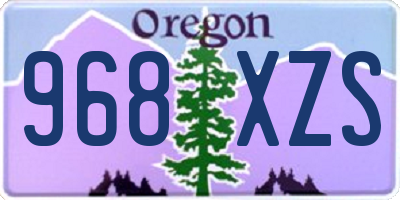 OR license plate 968XZS