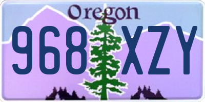 OR license plate 968XZY