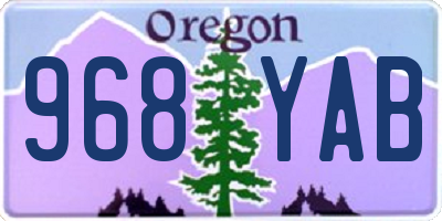 OR license plate 968YAB